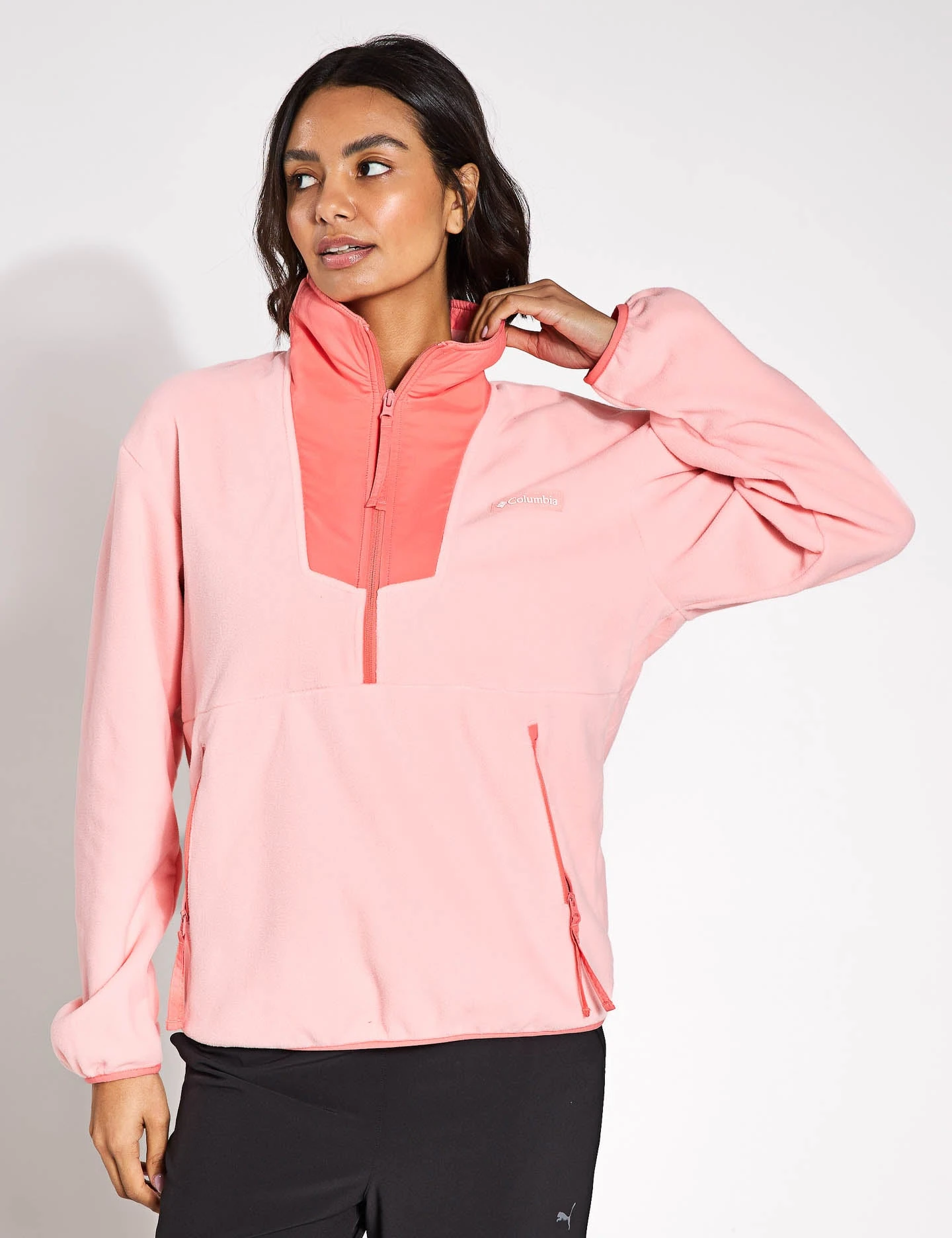Columbia Sequoia Grove 1/2 Zip Fleece - Pink Sand/Alpenglow 3 Columbia Sequoia Grove 1/2 Zip Fleece - Pink Sand/Alpenglow