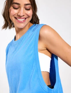 Spin Tank - Riviera Blue -The Sports Edit Store FP Movement Spin Tank Riviera Blue FP OB1919266 4166S Riveria Blue 0027