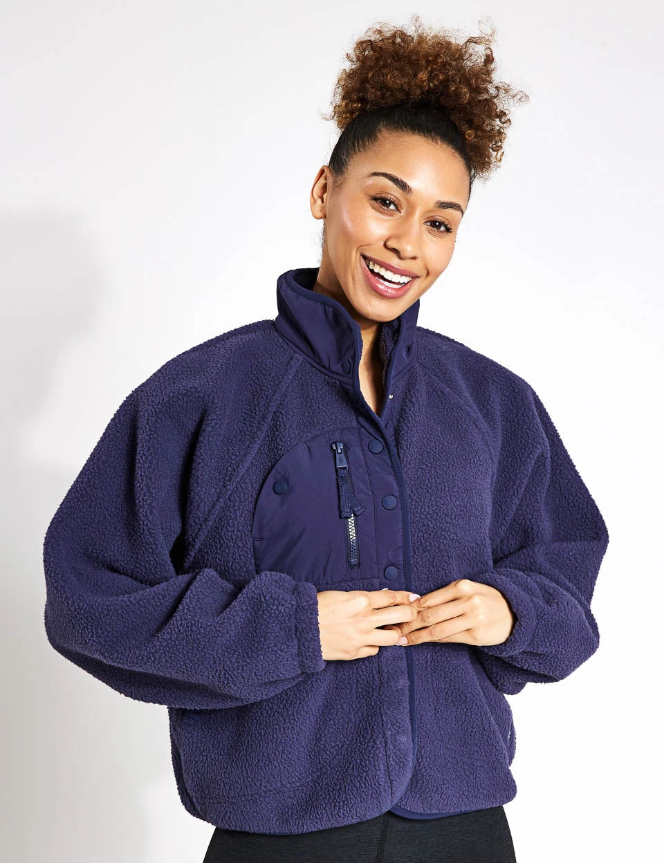 Hit The Slopes Fleece Jacket - Deepest Navy 3 Hit The Slopes Fleece Jacket - Deepest Navy