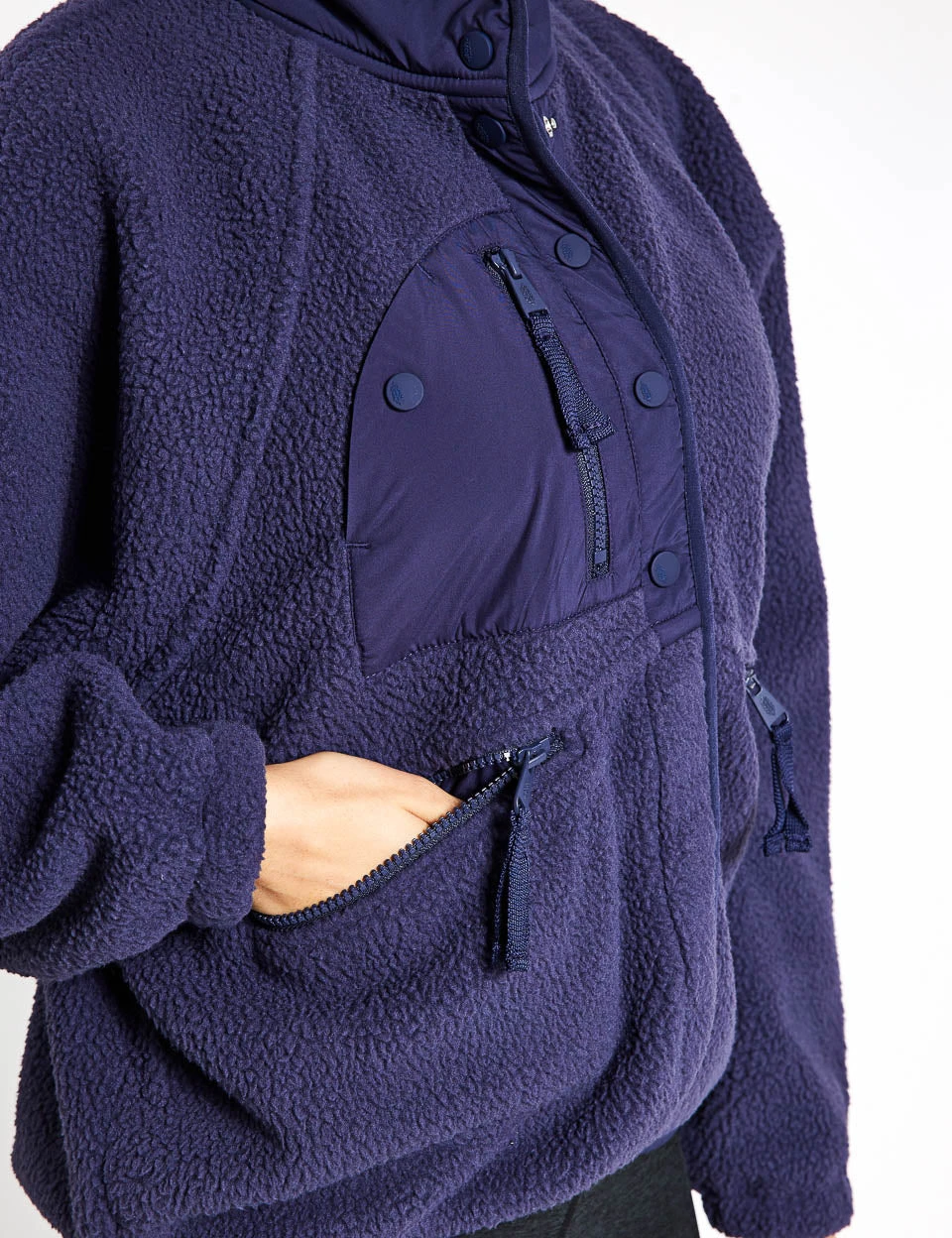 Hit The Slopes Fleece Jacket - Deepest Navy 4 Hit The Slopes Fleece Jacket - Deepest Navy - Image 2