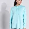 Relaxed Long Sleeve Yoga Hoodie - Dusted Aqua -The Sports Edit Store GOODMOVE Yoga hoodie T51 5255 DUSTED AQUA 0003