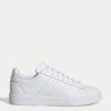 ADIDAS Grand Court 2.0 Shoes - Cloud White/Gold Metallic -The Sports Edit Store GW9213 1 FOOTWEAR Photography Side Lateral Center View white