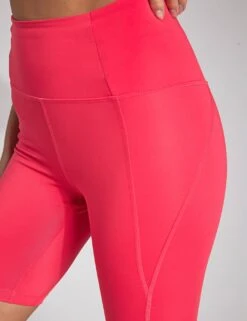 High Waisted Bike Short - Geranium -The Sports Edit Store Girlfriend Collective BIKE SHORTS 4011 GE Geranium 0003