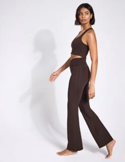 Compressive Flare Legging - Cocoa Bean -The Sports Edit Store Girlfriend Collective COMPRESSIVE FLARE LEGGING 4038 COB Cocoa Bean 0002