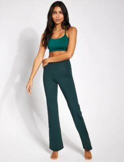 Compressive Flare Legging - Moss -The Sports Edit Store Girlfriend Collective COMPRESSIVE FLARE LEGGING 4038 MOSS 0006