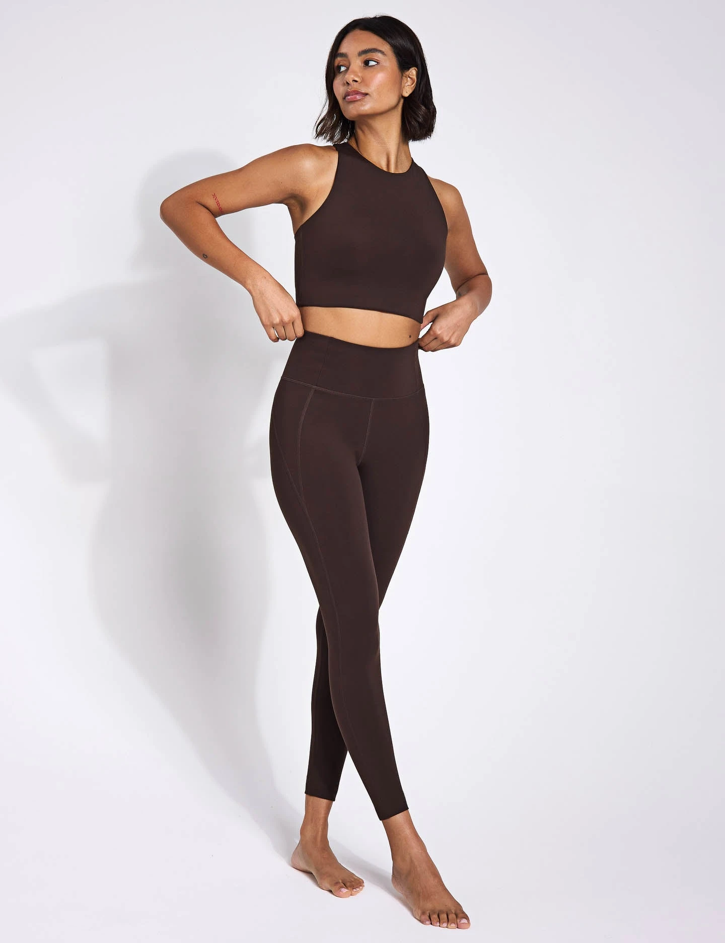 Compressive High Waisted Legging - Cocoa Bean 6 Compressive High Waisted Legging - Cocoa Bean - Image 4