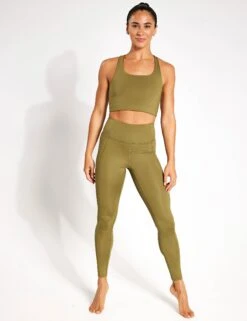 Compressive High Waisted Legging - Artichoke -The Sports Edit Store Girlfriend Collective COMPRESSIVE HIGH RISE LEGGING LONG 4007 LIZ ARTICHOKE 0005