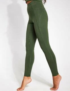 Compressive High Waisted Legging - Seaweed