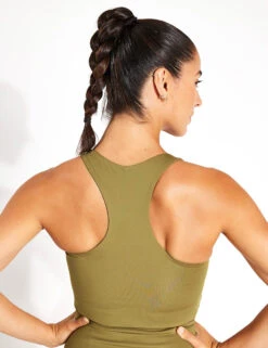 Paloma Bra Classic - Artichoke -The Sports Edit Store Girlfriend Collective PALOMA BRA 1002 LIZ ARTICHOKE 0038