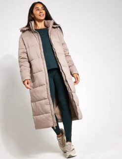 Long Puffer Jacket - Limestone