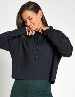 ReSet Hoodie - Black -The Sports Edit Store Girlfriend Collective RESET HOODIE 3023 JB BLACK 0006