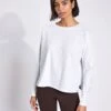 ReSet Long Sleeve Tee - White -The Sports Edit Store Girlfriend Collective RESET LONG SLEEVE TEE 3024 SW WHITE 0004