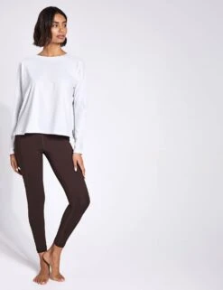 ReSet Long Sleeve Tee - White -The Sports Edit Store Girlfriend Collective RESET LONG SLEEVE TEE 3024 SW WHITE 0009