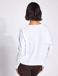 ReSet Long Sleeve Tee - White -The Sports Edit Store Girlfriend Collective RESET LONG SLEEVE TEE 3024 SW WHITE 0013