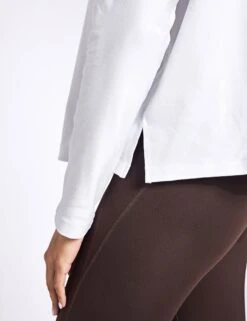 ReSet Long Sleeve Tee - White -The Sports Edit Store Girlfriend Collective RESET LONG SLEEVE TEE 3024 SW WHITE 0021