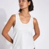ReSet Relaxed Tank - White 1 ReSet Relaxed Tank - White -The Sports Edit Store Girlfriend Collective RESET TRAIN RELAXED TANK 3021 SW WHITE 0005