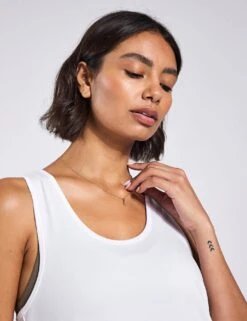 ReSet Relaxed Tank - White -The Sports Edit Store Girlfriend Collective RESET TRAIN RELAXED TANK 3021 SW WHITE 0025