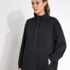 Sideline Full-Zip Windbreaker - Black 2 Sideline Full-Zip Windbreaker - Black -The Sports Edit Store Girlfriend Collective Sideline Windbreaker Full Zip 6007 JB BLACK 0010