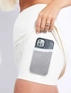 Skort - Ivory -The Sports Edit Store Girlfriend Collective THE SKORT HIGH RISE 4018 SW IVORY 0005