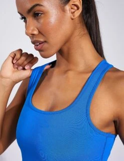 Tipped Paloma Bra - Nautical Blue -The Sports Edit Store Girlfriend Collective TIPPED PALOMA BRA 1039 NAUTICAL BLUE 0025