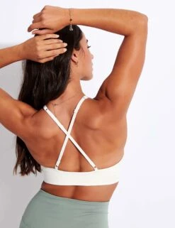 Girlfriend Collective Topanga Bra - Ivory -The Sports Edit Store Girlfriend Collective Topanga Bra 53945 SW Ivory 0014