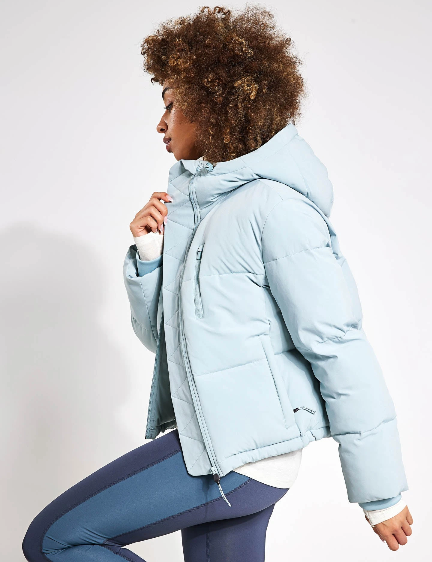 Stormwear Hooded Cropped Puffer - Light Mint 6 Stormwear Hooded Cropped Puffer - Light Mint - Image 4