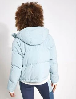 Stormwear Hooded Cropped Puffer - Light Mint 7 Stormwear Hooded Cropped Puffer - Light Mint -The Sports Edit Store Goodmove CROP PUFFER JACKET 5829 LIGHT MINT 0016