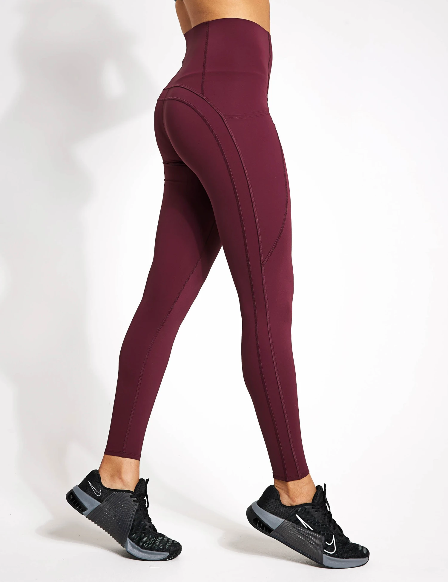 Go Perform Sculpting Gym Leggings - Burgundy 3 Go Perform Sculpting Gym Leggings - Burgundy