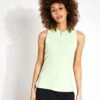 Fitted Half Zip Vest - Pale Green -The Sports Edit Store Goodmove HALF ZIP FITTED VEST TOP 5979 PAL PALEGREEN 0003