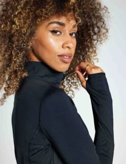 Funnel Neck Half Zip Running Top - Black -The Sports Edit Store Goodmove Half Zip Run Top Black T51 5231 Black 0021