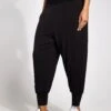 High Waisted Hareem Yoga Joggers - Black 1 High Waisted Hareem Yoga Joggers - Black -The Sports Edit Store Goodmove Harem Pant T51 6084A BLACK 0006