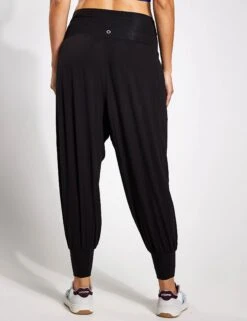 High Waisted Hareem Yoga Joggers - Black -The Sports Edit Store Goodmove Harem Pant T51 6084A BLACK 0008