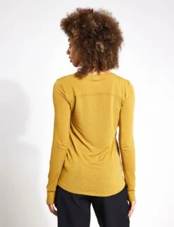 Merinotec Crew Neck Walking Top - Dark Ochre -The Sports Edit Store Goodmove MERINOTEC ROUND NECK HIKE TOP 5939 DO DARK OCHRE 0013