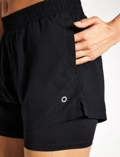 Layered Stormwear Shorts - Black -The Sports Edit Store Goodmove NEW DOUBLE LAYER SHORT 5983 BLA 0005