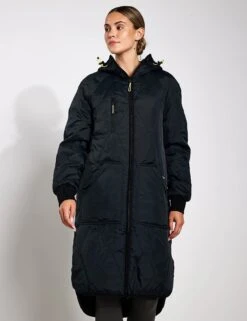 Stormwear Fleece Lined Longline Parka - Black -The Sports Edit Store Goodmove Quilted Parka T51 5783 BLACK 0029