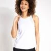 Scoop Neck Racer Back Vest Top - White -The Sports Edit Store Goodmove RACERBACK VEST T51 5161 WHI 0004