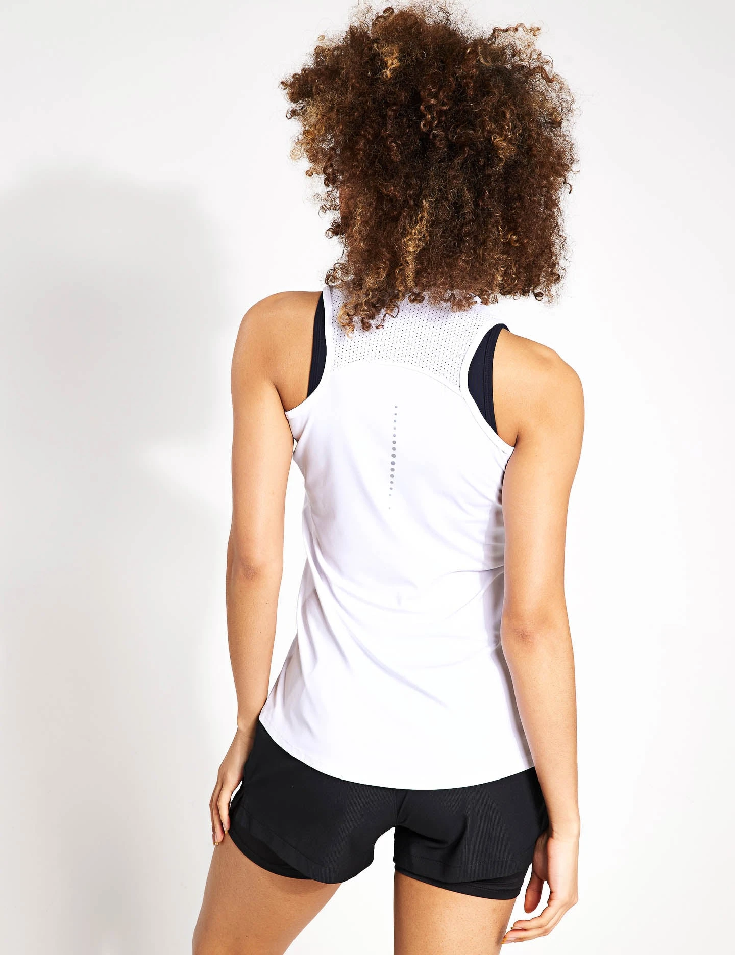 Scoop Neck Racer Back Vest Top - White 4 Scoop Neck Racer Back Vest Top - White - Image 2