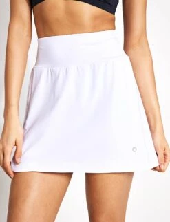 High Waisted Skort - White -The Sports Edit Store Goodmove SKORT 5978 WHI WHITE 0008