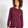 Cotton Rich Crew Neck Sweatshirt - Burgundy 2 Cotton Rich Crew Neck Sweatshirt - Burgundy -The Sports Edit Store Goodmove SUPERSOFT POCKETSWEAT 5858 BU BURGUNDY 0001