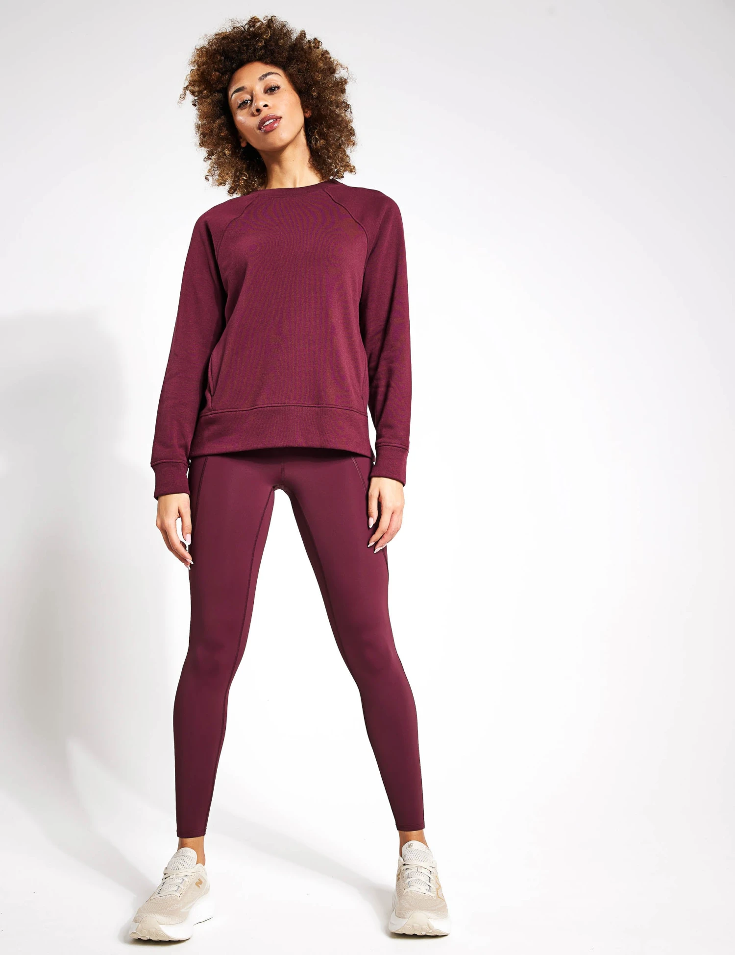 Cotton Rich Crew Neck Sweatshirt - Burgundy 5 Cotton Rich Crew Neck Sweatshirt - Burgundy - Image 3