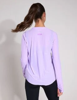 Hoka Airolite Run Long Sleeve - Aster Flower -The Sports Edit Store Hoka Airolite Run Long Sleeve Aster Flower 1151083 ARFS 0022