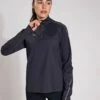 Hoka GlideTech Quarter Zip - Black -The Sports Edit Store Hoka GlideTech Quarter Zip Black 1164155 BLKS 0005