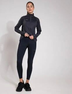 Hoka GlideTech Quarter Zip - Black -The Sports Edit Store Hoka GlideTech Quarter Zip Black 1164155 BLKS 0008