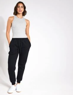 Harmony Ribbed Tank - Grey Marl -The Sports Edit Store LILYBOD HARMONY tank Grey Marl LT44 C23 GM 0008