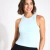Harmony Ribbed Tank - Light Blue -The Sports Edit Store LILYBOD Harmony Tank LT44 C23 LB Light Blue 0007