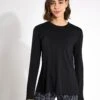 Kendall Long Sleeve Top - Black -The Sports Edit Store LILYBOD KENDALL long sleeve tee Black LT88 C23 BL 0006