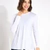 Kendall Long Sleeve Top - White -The Sports Edit Store LILYBOD KENDALL long sleeve tee White LT88 C23 WT 0022