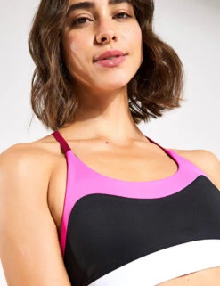 Limitless Sports Bra - Black/Pink/White -The Sports Edit Store LILYBOD LIMITLESS Sports Bra Black Base Black Pink White LC103 C23 BPK 00341