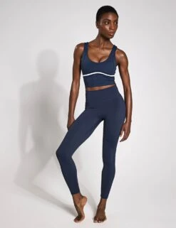 Ava Sports Bra - Navy/White -The Sports Edit Store Lilybod AVA Sports Bra Navy White LC72 NB 0001