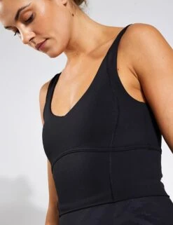 Daisy Sports Bra - Black -The Sports Edit Store Lilybod Daisy Long Line Sports Bra LC72 B Black 0033